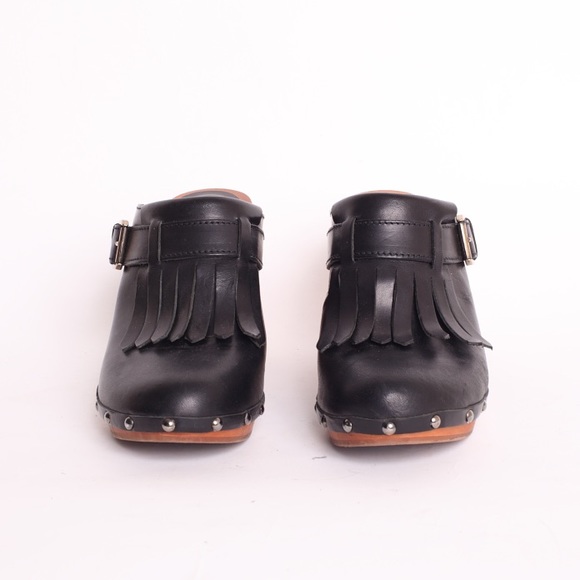 SOLD Madewell 1937 Wood Clogs Leather Kiltie US 8 - Picture 2 of 8